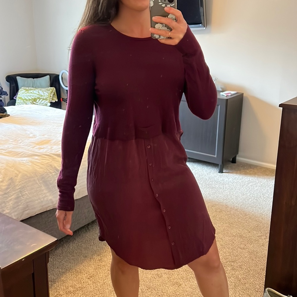Forever 21 burgundy casual dress women’s large